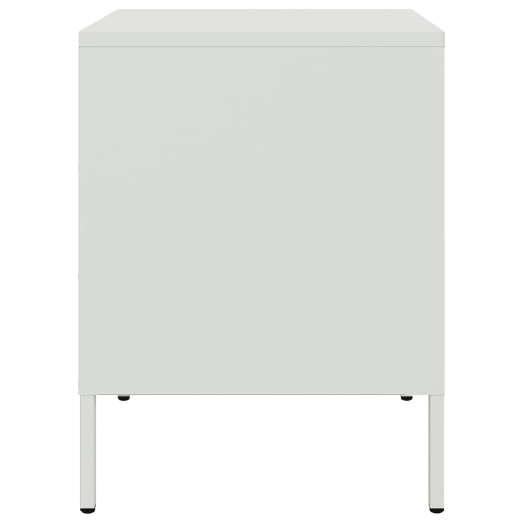 Bedside Cabinets 2 pcs White 36x39x50.5 cm Steel