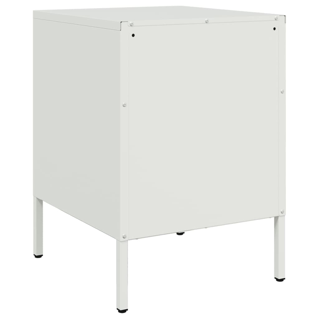 Bedside Cabinets 2 pcs White 36x39x50.5 cm Steel