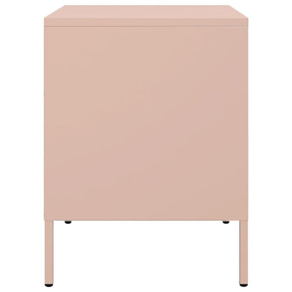 Bedside Cabinet Pink 36x39x50.5 cm Steel