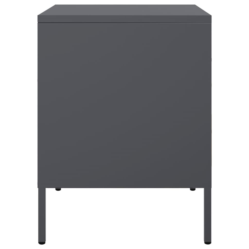 Bedside Cabinets 2 pcs Anthracite 36x39x50.5 cm Steel