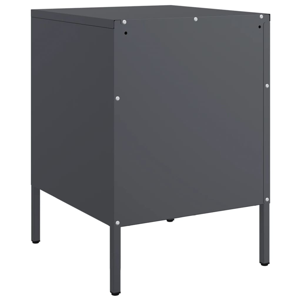 Bedside Cabinets 2 pcs Anthracite 36x39x50.5 cm Steel