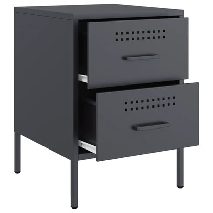 Bedside Cabinets 2 pcs Anthracite 36x39x50.5 cm Steel