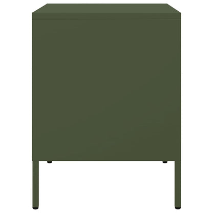 Bedside Cabinets 2 pcs Olive Green 36x39x50.5 cm Steel