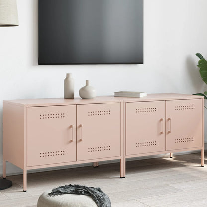 TV Cabinets 2 pcs Pink 68x39x50.5 cm Steel