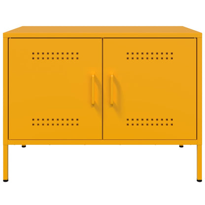 TV Cabinets 2 pcs Mustard Yellow 68x39x50.5 cm Steel