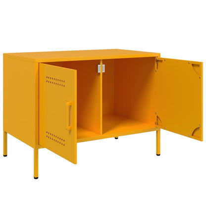 TV Cabinets 2 pcs Mustard Yellow 68x39x50.5 cm Steel