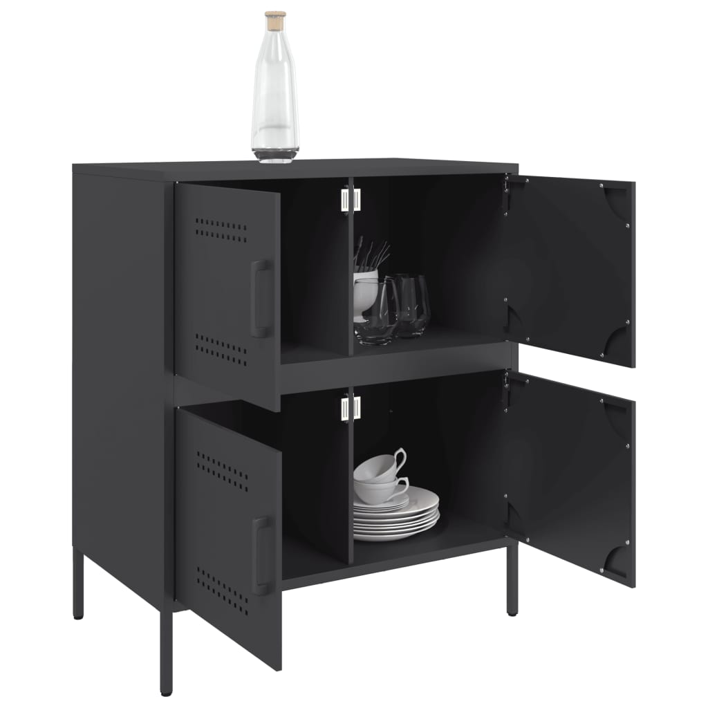 Sideboard Black 68x39x79 cm Steel