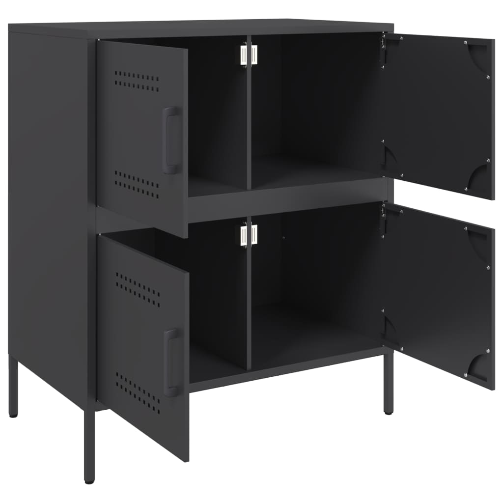 Sideboard Black 68x39x79 cm Steel