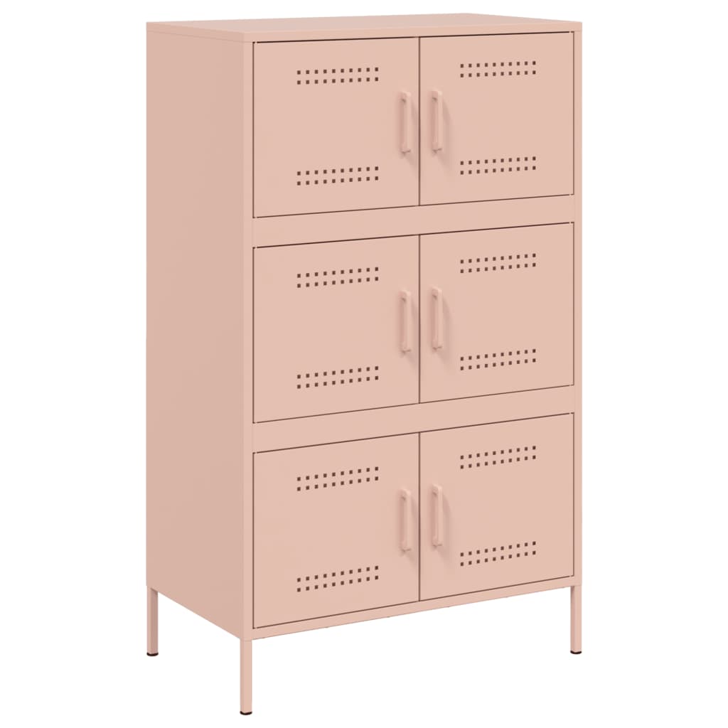 Highboard Pink 68x39x113 cm Steel