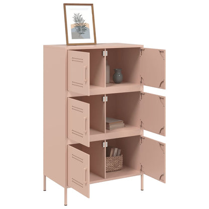 Highboard Pink 68x39x113 cm Steel