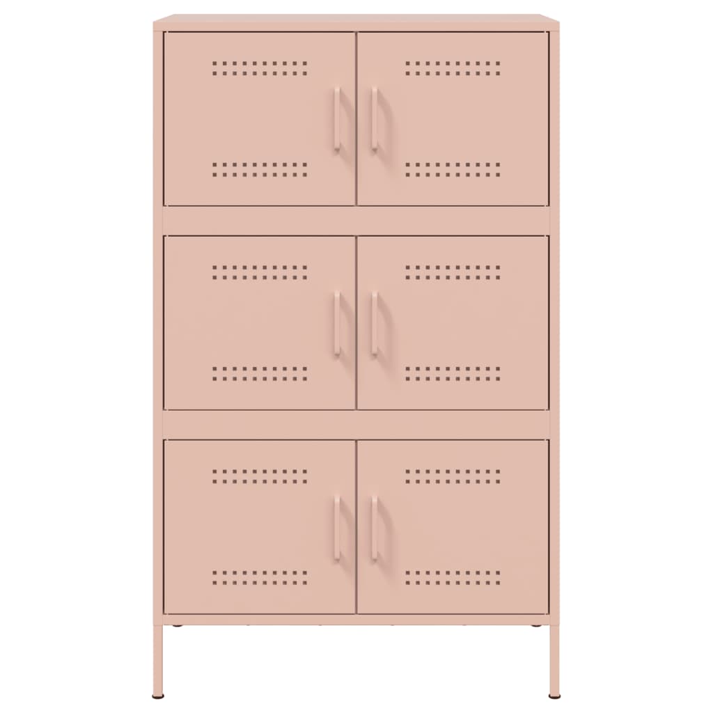 Highboard Pink 68x39x113 cm Steel