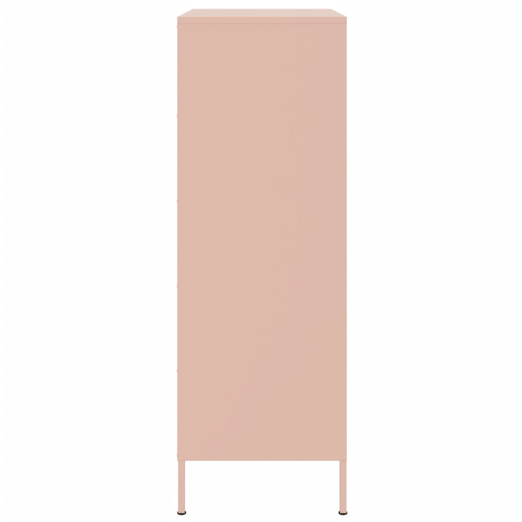 Highboard Pink 68x39x113 cm Steel