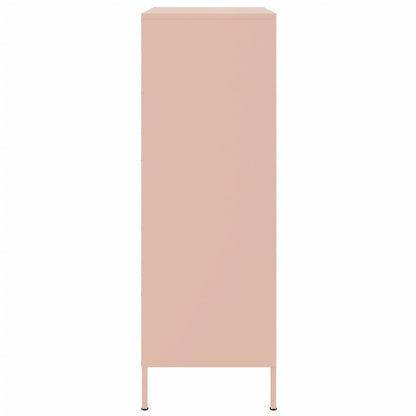 Highboard Pink 68x39x113 cm Steel