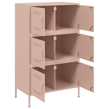 Highboard Pink 68x39x113 cm Steel