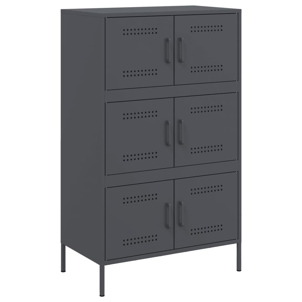 Highboard Anthracite 68x39x113 cm Steel