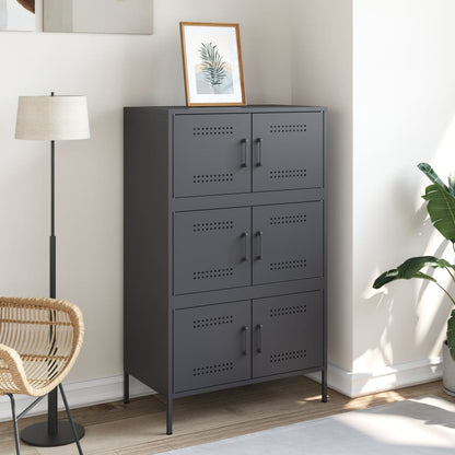 Highboard Anthracite 68x39x113 cm Steel