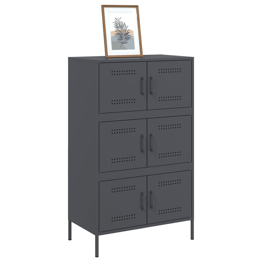 Highboard Anthracite 68x39x113 cm Steel