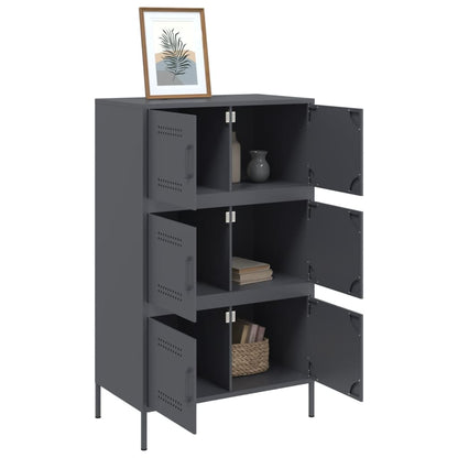 Highboard Anthracite 68x39x113 cm Steel