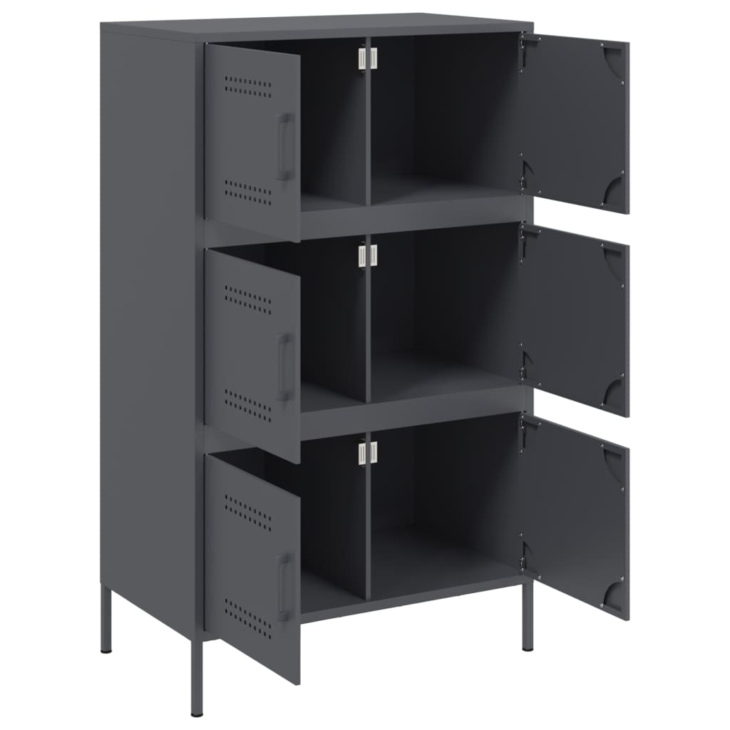 Highboard Anthracite 68x39x113 cm Steel