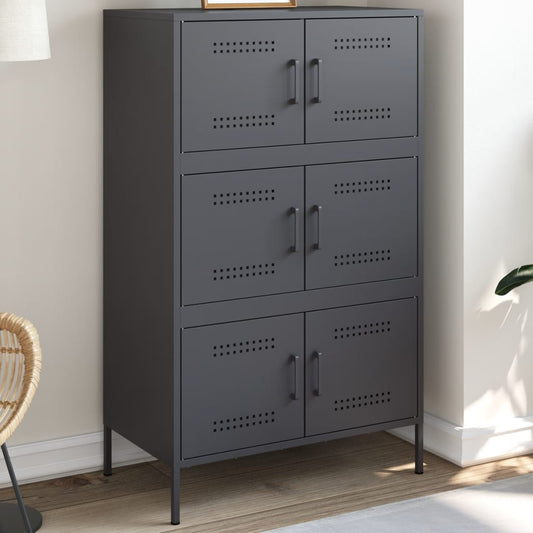 Highboard Anthracite 68x39x113 cm Steel