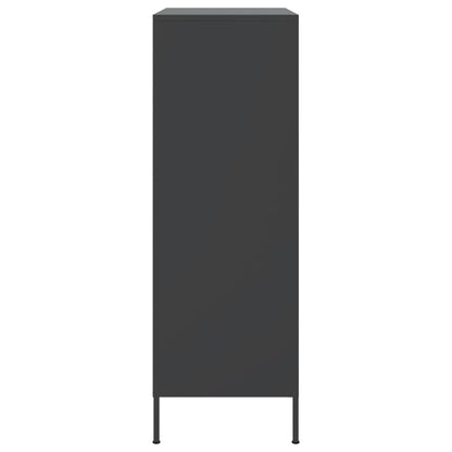 Highboard Black 68x39x113 cm Steel