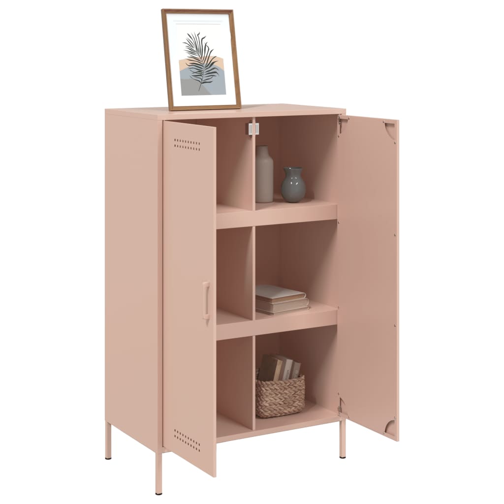 Highboard Pink 68x39x113 cm Steel