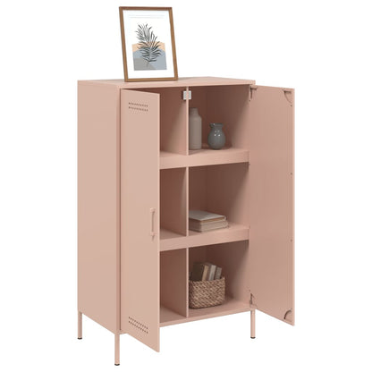 Highboard Pink 68x39x113 cm Steel