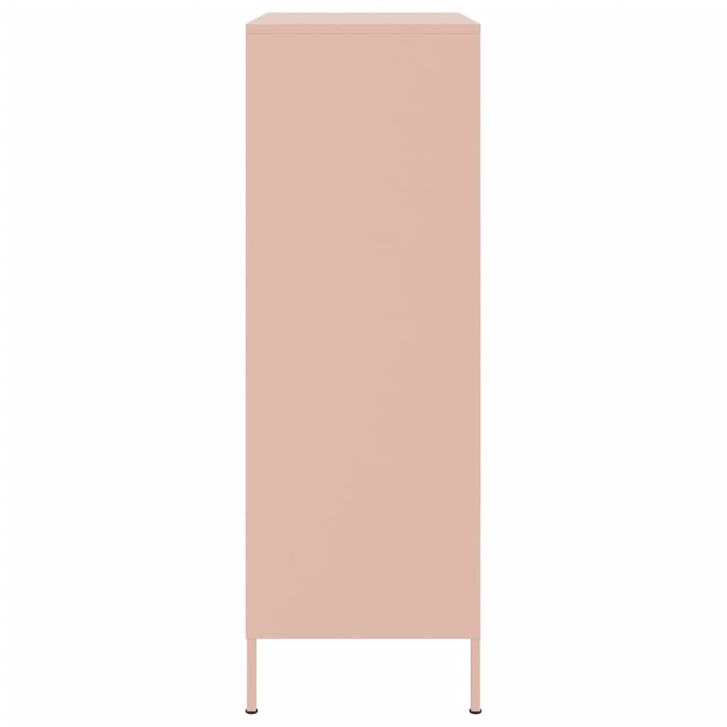 Highboard Pink 68x39x113 cm Steel