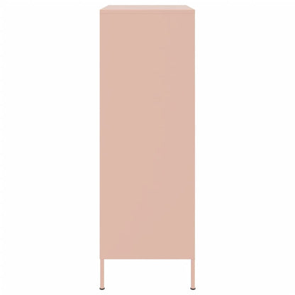 Highboard Pink 68x39x113 cm Steel