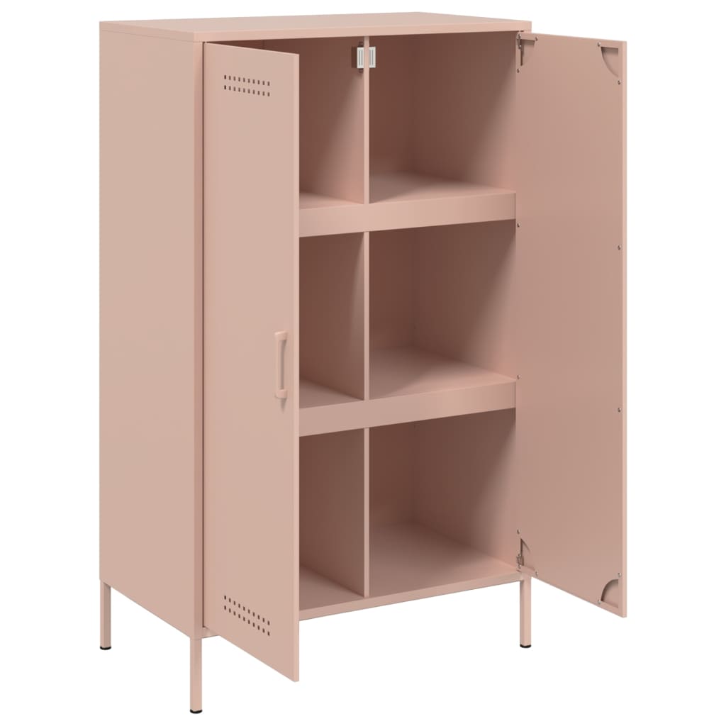 Highboard Pink 68x39x113 cm Steel