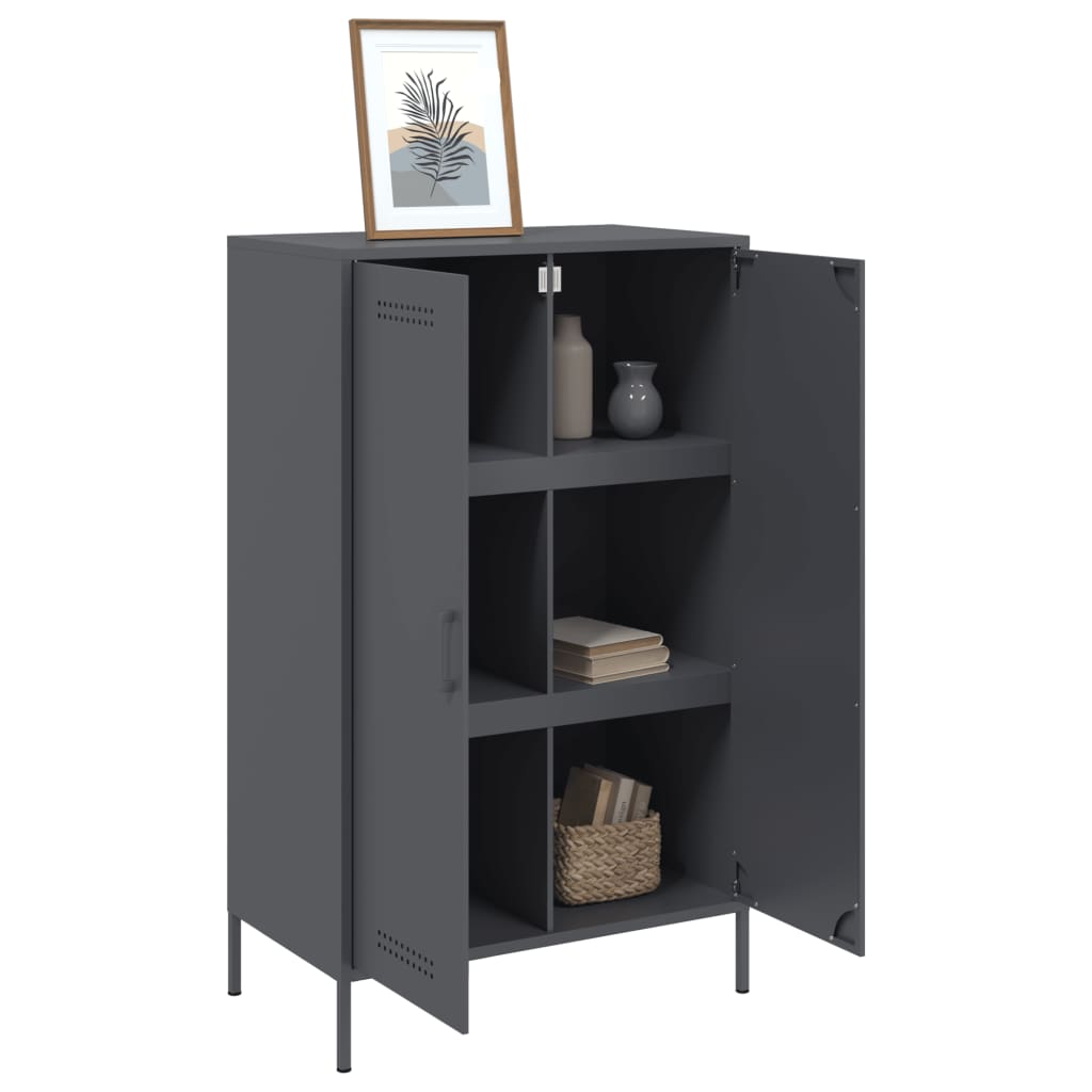 Highboard Anthracite 68x39x113 cm Steel