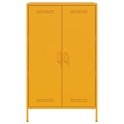 Highboard Mustard Yellow 68x39x113 cm Steel