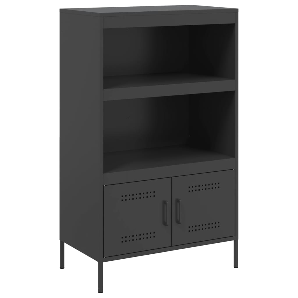 Highboard Black 68x39x113 cm Steel