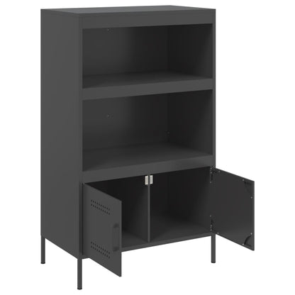 Highboard Black 68x39x113 cm Steel