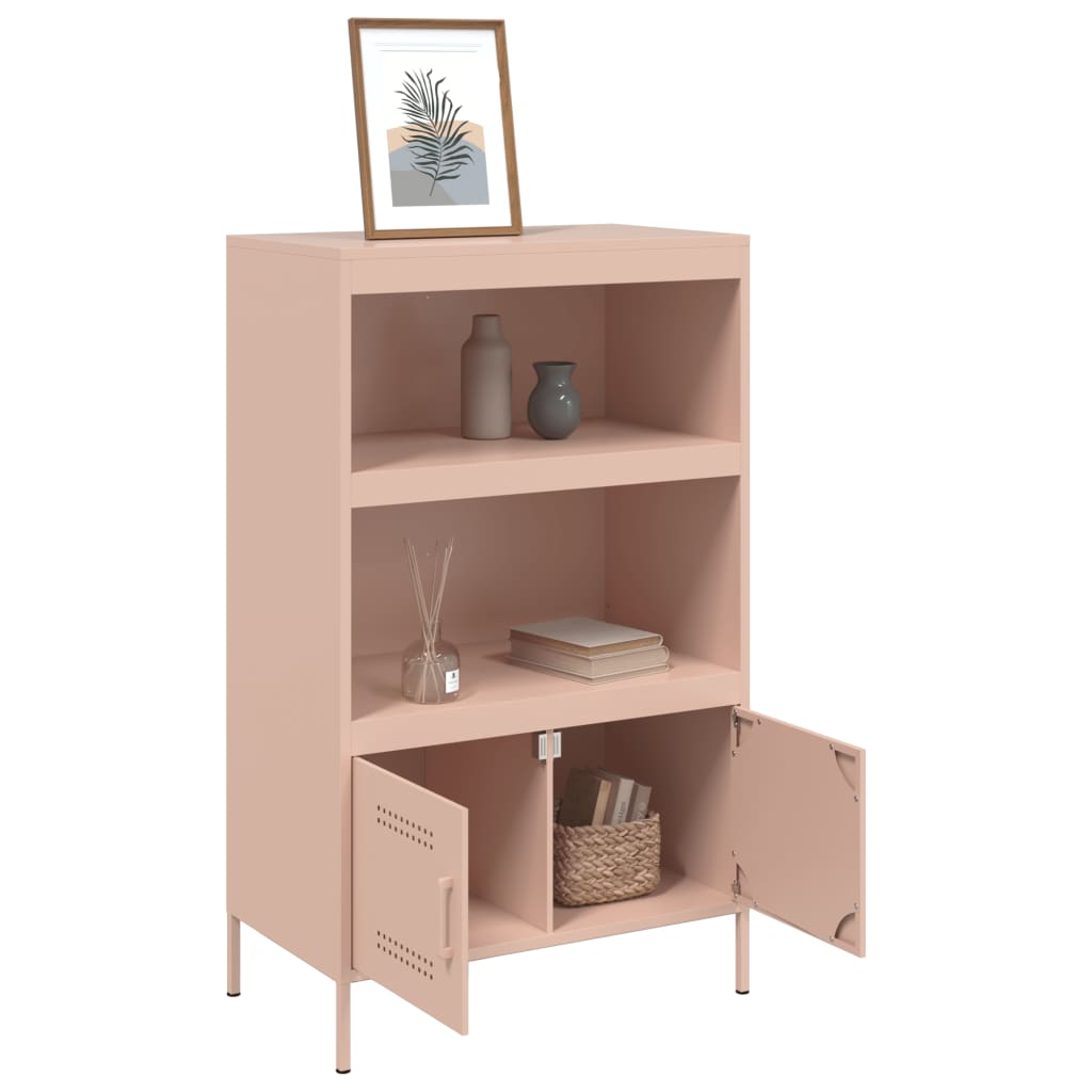 Highboard Pink 68x39x113 cm Steel