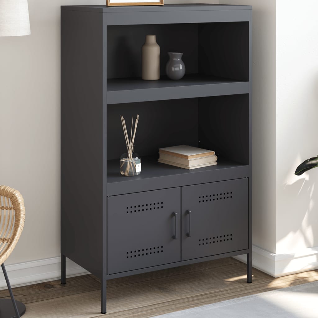 Highboard Anthracite 68x39x113 cm Steel