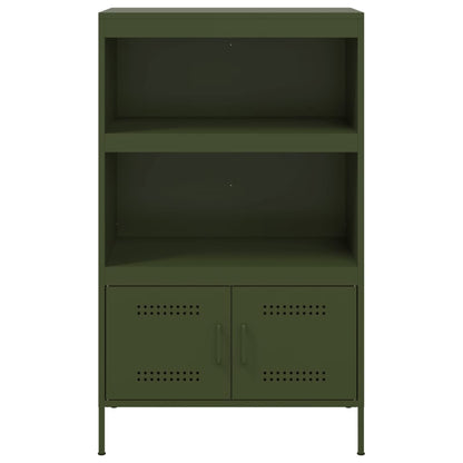 Highboard Olive Green 68x39x113 cm Steel