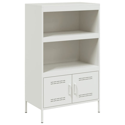 Highboard White 68x39x113 cm Steel