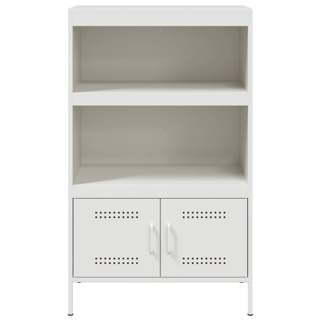 Highboard White 68x39x113 cm Steel