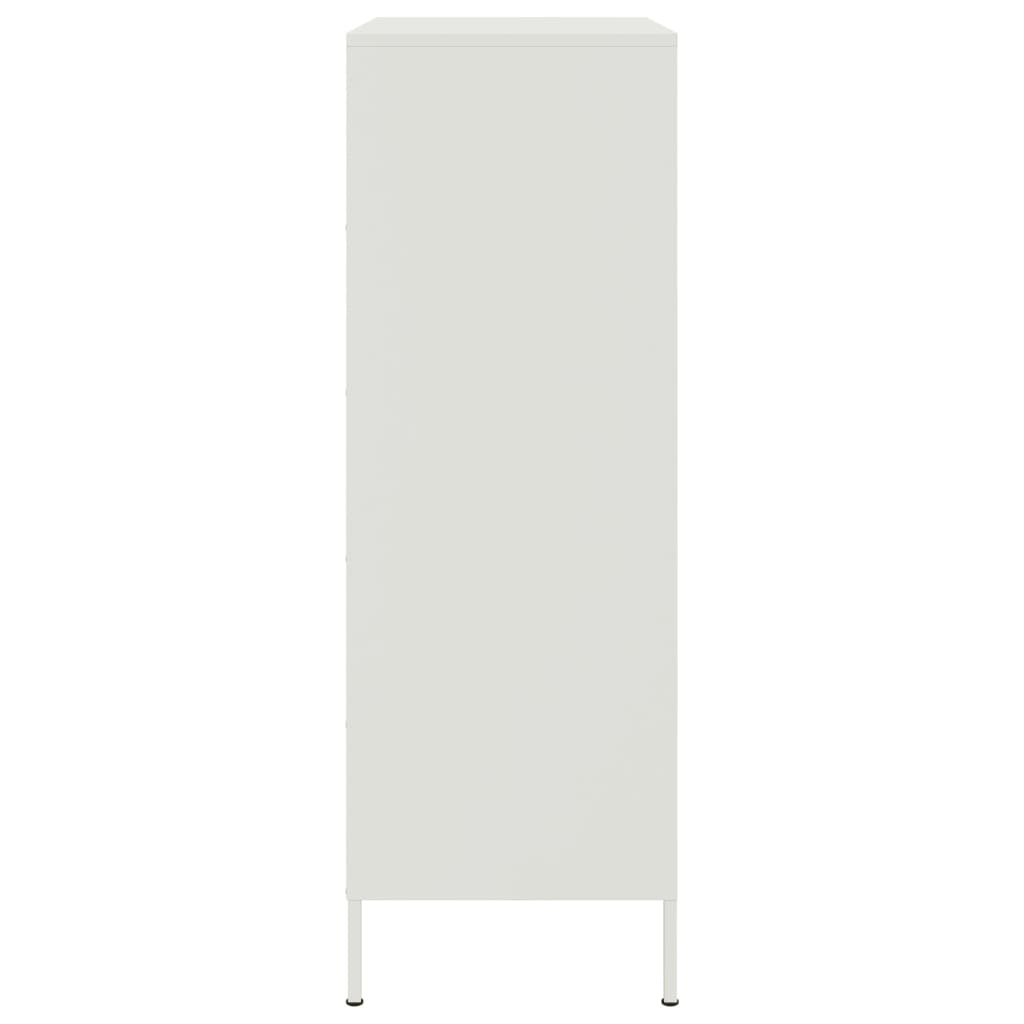 Highboard White 68x39x113 cm Steel