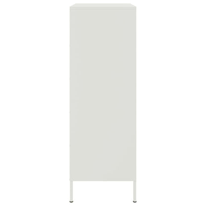 Highboard White 68x39x113 cm Steel