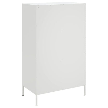 Highboard White 68x39x113 cm Steel