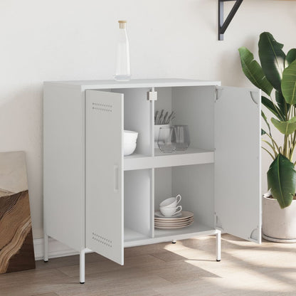 Sideboard White 68x39x79 cm Steel