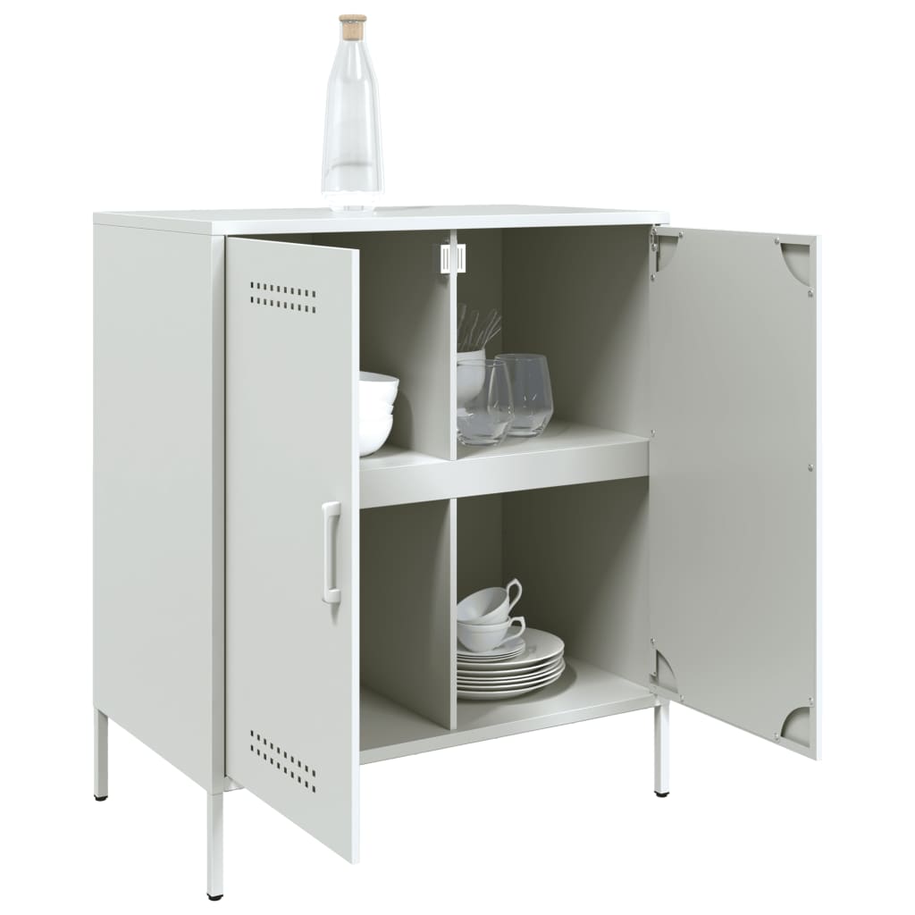 Sideboard White 68x39x79 cm Steel