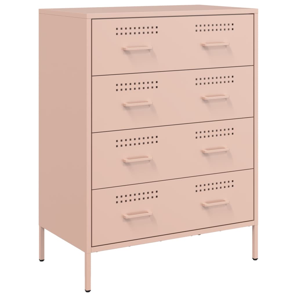 Sideboard Pink 68x39x89 cm Steel