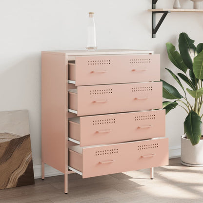 Sideboard Pink 68x39x89 cm Steel