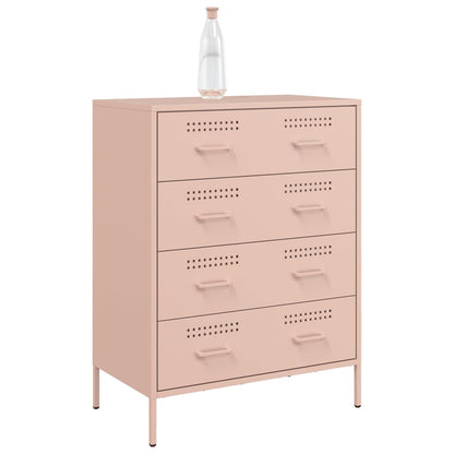 Sideboard Pink 68x39x89 cm Steel