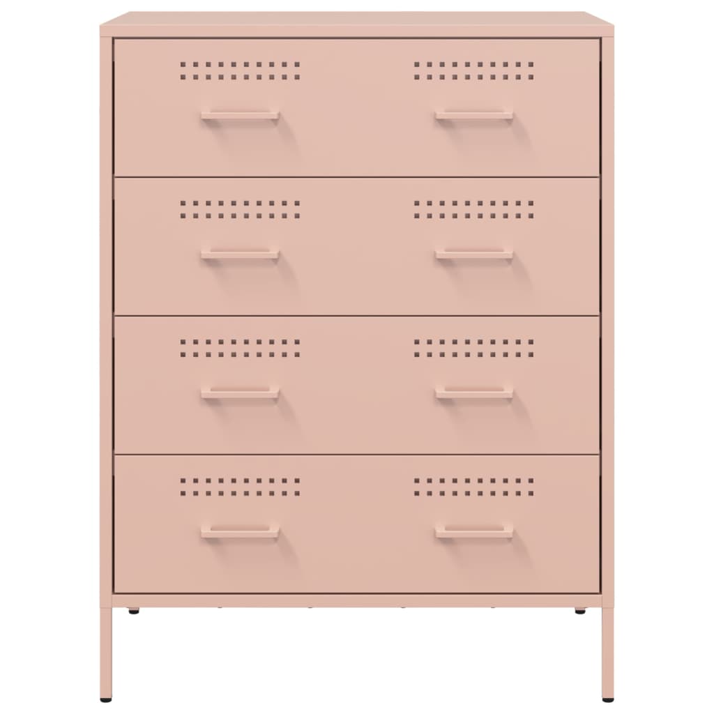 Sideboard Pink 68x39x89 cm Steel