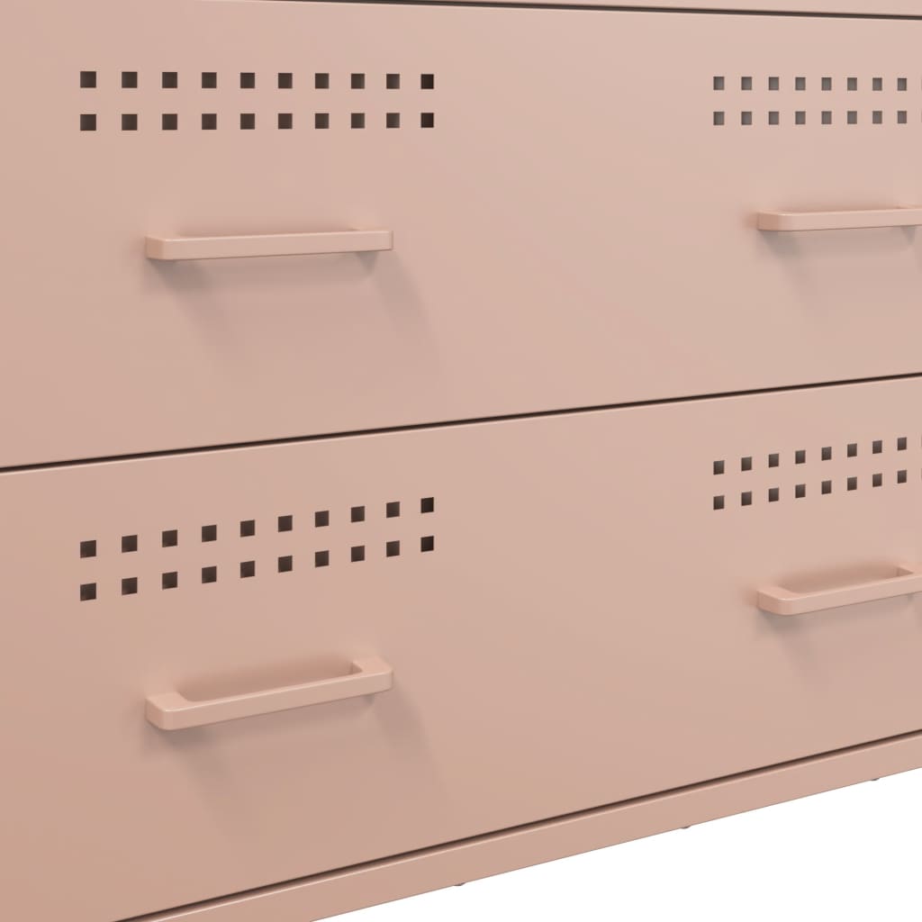 Sideboard Pink 68x39x89 cm Steel