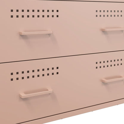 Sideboard Pink 68x39x89 cm Steel